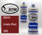 Preview: BMW, Imala Red, 366: 400ml Sprühdose + 400ml Klarlack - Set, von ATW Autoteile West.